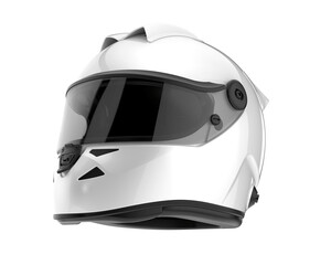 Racing helmet isolated on transparent background. 3d rendering - illustration