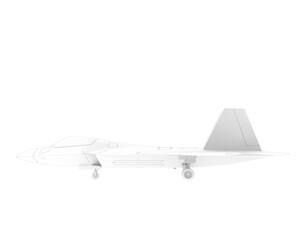 Fototapeta na wymiar Fighter aircraft isolated on transparent background. 3d rendering - illustration