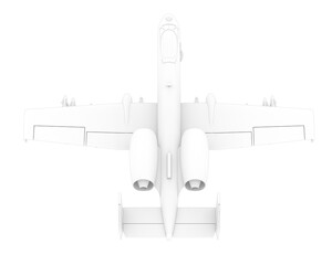 Fighter jet isolated on transparent background. 3d rendering - illustration