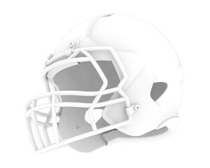 Football helmet isolated on transparent background. 3d rendering - illustration