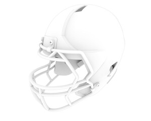 Football helmet isolated on transparent background. 3d rendering - illustration