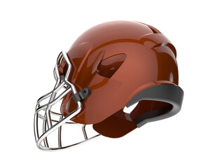 Fototapeta premium Football helmet isolated on transparent background. 3d rendering - illustration