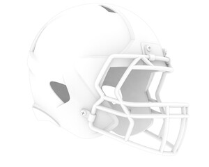 Football helmet isolated on transparent background. 3d rendering - illustration