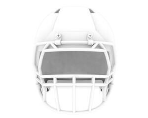Football helmet isolated on transparent background. 3d rendering - illustration
