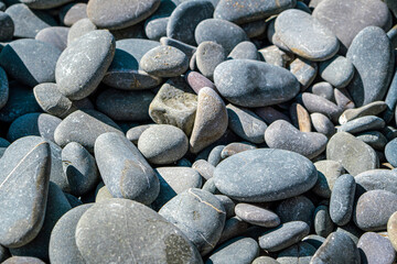 Pebbles beach close up