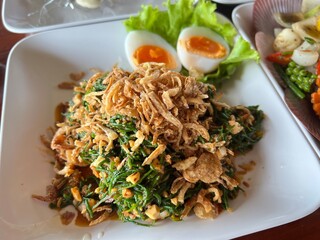 Seafood cooked in Thai style