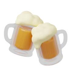 Beer 3d junk food icon