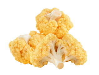 yellow cauliflower on transparent png