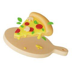 Pizza 3d junk food icon