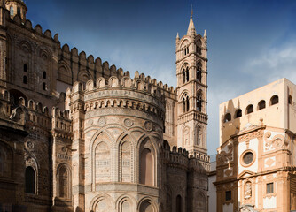Fototapeta na wymiar Palermo. Basilica Cattedrale Metropolitana Primaziale della Santa Vergine Maria Assunta, nota semplicemente come Duomo 