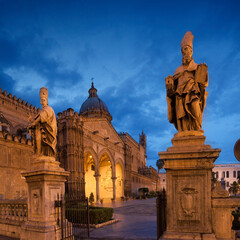 Palermo. Basilica Cattedrale Metropolitana Primaziale della Santa Vergine Maria Assunta, nota semplicemente come Duomo - obrazy, fototapety, plakaty