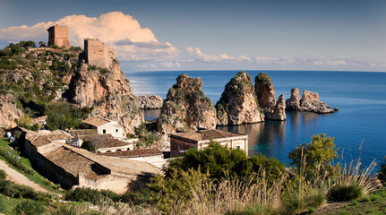 Trapani. Tonnara di Scopello con Torre Doria
