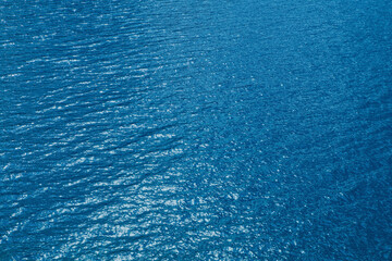 Abstract background surface of the blue Adriatic sea in Montenegro