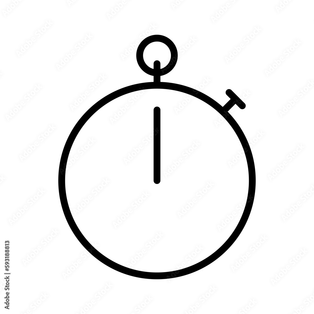 Poster stopwatch outline vector icon. stopwatch stock vector icon for web, mobile app and ui design