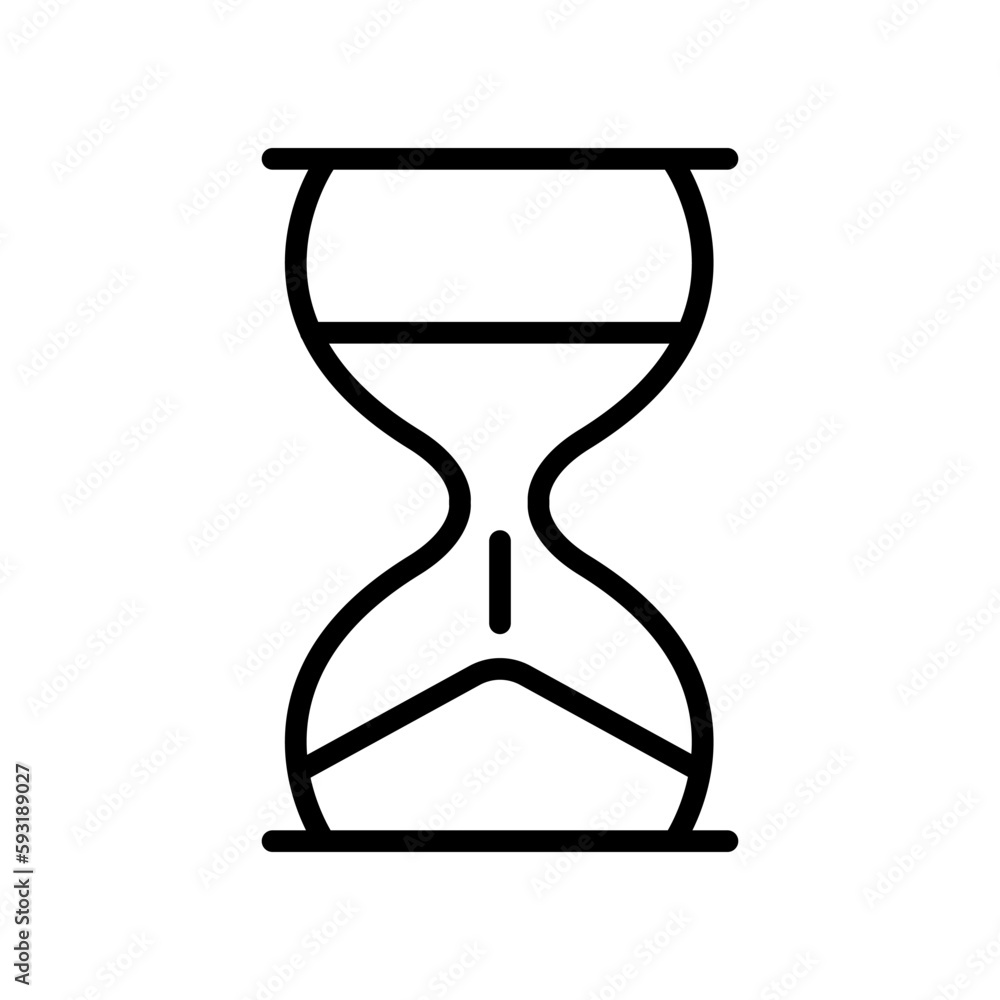 Poster sandglass outline vector icon. sandglass stock vector icon for web, mobile app and ui design