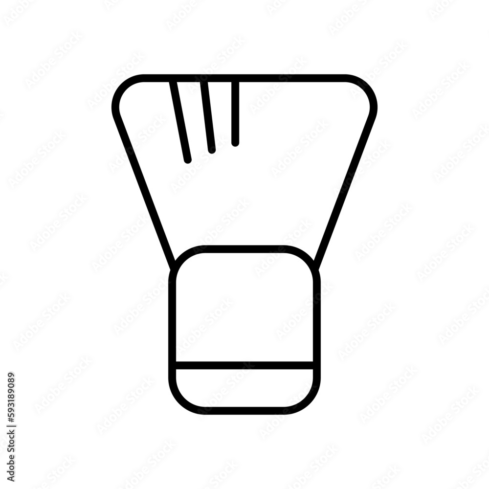 Poster shaving brush outline vector icon. shaving brush stock vector icon for web, mobile app and ui design