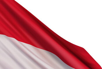 The realistic flag of Monaco isolated on a transparent  background. Vector element for Monaco National Day observed on November 19 also called “The Sovereign Prince’s Day.”