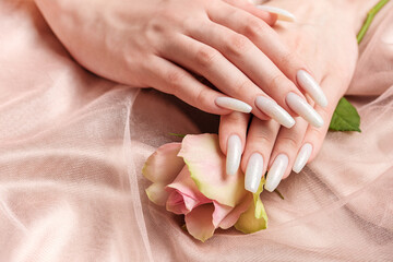 Obraz na płótnie Canvas Stylish trendy female manicure.