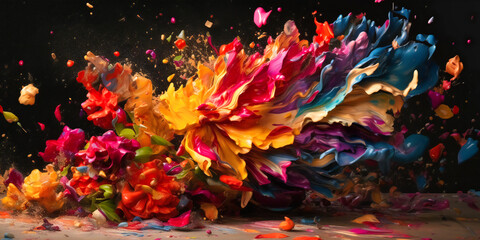 colorful flower splatter background images