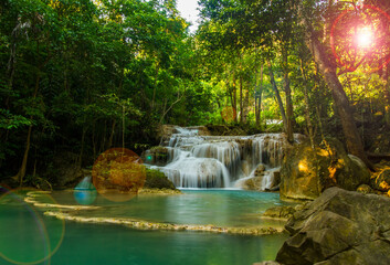 Fototapeta na wymiar Erawan waterfall