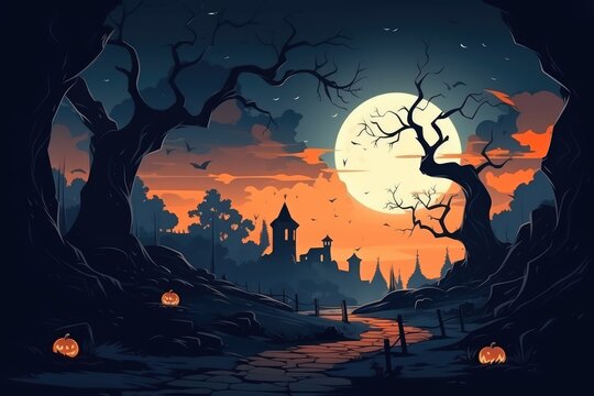 Concept art for Halloween night background image