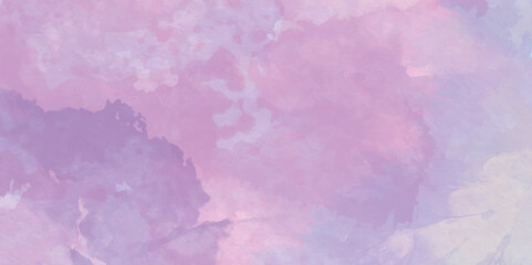 Abstract watercolor background. Pink watercolor illustration on white paper texture.