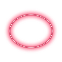 Neon Pink Ellipse Geometry Shape Outline Stroke