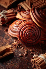 Sweet cinnamon buns.