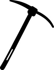 black individual axe line icon, simple mining tool flat design pictogram, infographic vector for app logo web button ui ux interface elements isolate on white background
