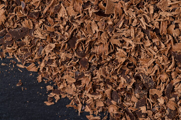 Fototapeta premium A large number of chocolate chips on the surface