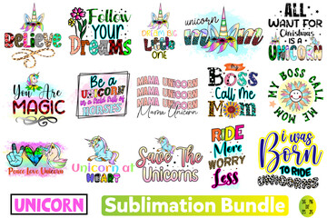 Fototapeta premium Unicorn Sublimation Design