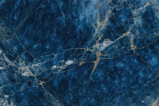 high quality blue marble texture background Golden veined Italian marble slab, grungy stone texture close up, and polished natural granite marble for ceramic digital wall tiles. Generative AI
