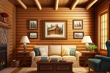 Log Cabin Family Room