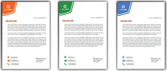 Company and business style letterhead design template