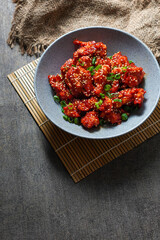 Yangnyeom Tongdak (Korean Spicy Fried Chicken)