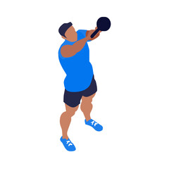 Fitness Isometric Illustration