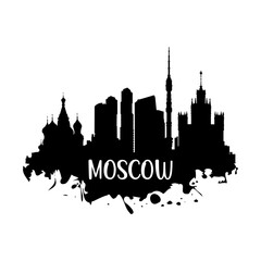 Moscow Skyline Silhouette