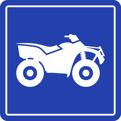 Quad bike icon. Isolated Vector Illustration.