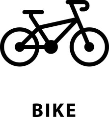 Bike icon. Isolated Vector Illustration.