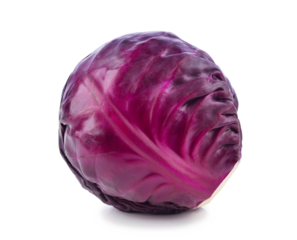 Red cabbage isolated on transparent background. PNG