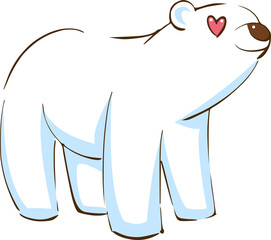 White bear png graphic clipart design