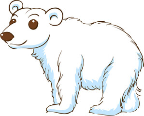 White bear png graphic clipart design