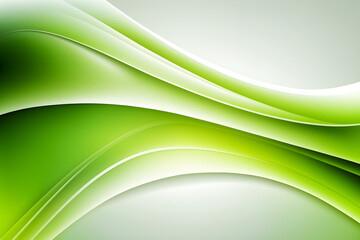 Fototapeta na wymiar Abstract background with flowing green lines and waves. Generative AI
