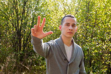 Satisfied Teenager in Nature