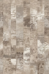 Naklejka premium Abstract seamless pattern with stripes and stone texture in beige and taupe tones. Generative AI.