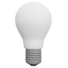 white light bulb 3d illustration