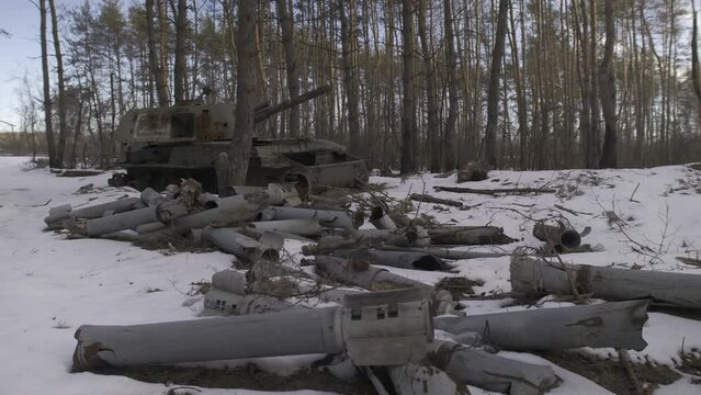 War Ukraine winter bomb army freedom damage ruin road