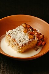 Vertical shot of a delicious dessert