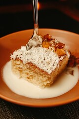 Vertical shot of a delicious dessert