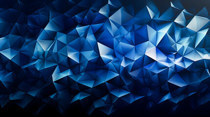 青い3Dの抽象的背景　Generative AI - obrazy, fototapety, plakaty